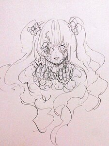 Rating: Safe Score: 0 Tags: 1girl crying crying_with_eyes_open hair_ornament image kirakishou long_hair looking_at_viewer monochrome solo tears traditional_media User: admin