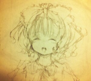 Rating: Safe Score: 0 Tags: 1girl auto_tagged closed_eyes graphite_(medium) hinaichigo image monochrome open_mouth short_hair solo traditional_media upper_body yellow_theme User: admin
