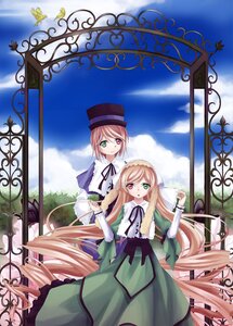 Rating: Safe Score: 0 Tags: 2girls blonde_hair cloud day dress frills green_dress green_eyes hat heterochromia image long_hair long_sleeves looking_at_viewer multiple_girls pair red_eyes siblings sisters sky smile souseiseki suiseiseki top_hat twins very_long_hair User: admin