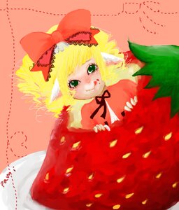 Rating: Safe Score: 0 Tags: 1girl blonde_hair bow dress green_eyes hinaichigo image looking_at_viewer pointy_ears red_dress short_hair solo User: admin