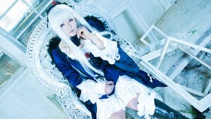 Rating: Safe Score: 0 Tags: 1girl bangs dress flower frills indoors lolita_fashion long_hair long_sleeves looking_at_viewer pale_skin purple_eyes solo suigintou white_hair window User: admin