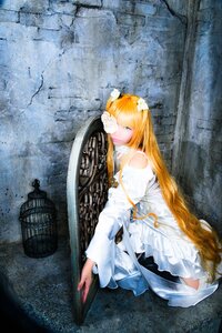 Rating: Safe Score: 0 Tags: 1girl bangs bare_shoulders birdcage blonde_hair blue_eyes cage dress flower frills hair_flower hair_ornament kirakishou long_hair sitting solo very_long_hair white_dress white_flower User: admin