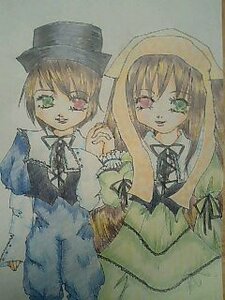 Rating: Safe Score: 0 Tags: 2girls blue_dress brown_hair dress green_dress green_eyes hat holding_hands image interlocked_fingers long_hair long_sleeves looking_at_viewer multiple_girls pair short_hair siblings sisters souseiseki suiseiseki twins User: admin