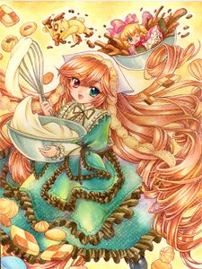 Rating: Safe Score: 0 Tags: 2girls bad_id bad_pixiv_id baking blonde_hair bow brown_hair checkerboard_cookie cookie dress drill_hair food frills green_dress green_eyes hat heterochromia hina_ichigo image long_hair long_sleeves multiple_girls open_mouth painting_(medium) pemoko pink_bow red_eyes rozen_maiden short_hair smile solo suiseiseki traditional_media twin_drills very_long_hair watercolor_(medium) whisk User: admin