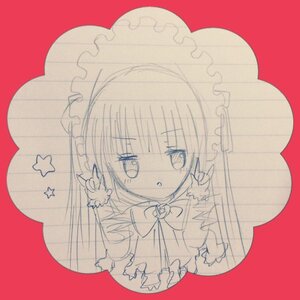 Rating: Safe Score: 0 Tags: 1girl :o auto_tagged bangs blush bow capelet eyebrows_visible_through_hair hair_between_eyes hand_up holding_umbrella image long_sleeves looking_at_viewer monochrome parted_lips pink_background red_background shinku simple_background solo star_(symbol) traditional_media umbrella User: admin