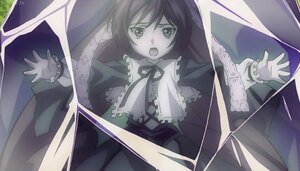 Rating: Safe Score: 0 Tags: 1girl :o bangs black_dress black_ribbon dress frills image lolita_fashion long_hair long_sleeves neck_ribbon open_mouth pale_skin ribbon solo suiseiseki User: admin