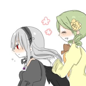 Rating: Safe Score: 0 Tags: 2girls auto_tagged black_wings blush closed_eyes dress flower green_hair hairband image juliet_sleeves kanaria long_hair long_sleeves multiple_girls pair red_eyes simple_background suigintou white_background User: admin