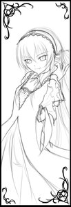 Rating: Safe Score: 0 Tags: 1girl auto_tagged black_border border circle_cut dress frills greyscale hairband image letterboxed lolita_hairband long_sleeves looking_at_viewer monochrome pillarboxed simple_background smile solo suigintou white_background windowboxed User: admin
