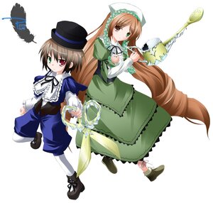 Rating: Safe Score: 0 Tags: 3girls blue_dress boots brown_hair dress frills full_body green_dress green_eyes hat head_scarf heterochromia image long_hair long_sleeves looking_at_viewer multiple_girls pair red_eyes ribbon scissors short_hair siblings sisters smile souseiseki suiseiseki twins very_long_hair watering_can User: admin