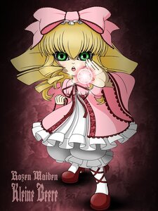 Rating: Safe Score: 0 Tags: 1girl blonde_hair bow dress drill_hair frills full_body green_eyes hair_bow hina_ichigo hinaichigo image long_sleeves looking_at_viewer open_mouth pink_bow pink_dress pink_footwear shoes solo standing white_legwear User: admin