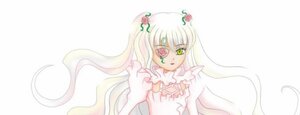 Rating: Safe Score: 0 Tags: 1girl bandages dress eyepatch flower green_eyes hair_ornament image kirakishou long_hair rose simple_background solo striped upper_body vertical_stripes very_long_hair white_hair User: admin