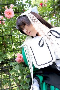 Rating: Safe Score: 0 Tags: 1girl closed_eyes dress flower lace lips long_hair pink_flower plant rose solo suiseiseki User: admin