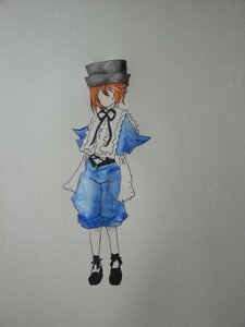 Rating: Safe Score: 0 Tags: 1girl belt black_footwear bow capelet frills full_body hair_over_one_eye hat image long_sleeves ribbon shoes short_hair solo souseiseki standing User: admin