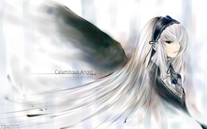 Rating: Safe Score: 0 Tags: 1girl bangs black_ribbon blue_eyes dress frills hairband image long_hair long_sleeves ribbon silver_hair solo suigintou very_long_hair wings User: admin