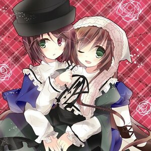 Rating: Safe Score: 0 Tags: 2girls brown_hair dress flower green_eyes hat head_scarf heterochromia image long_sleeves multiple_girls open_mouth pair pink_flower pink_rose plaid plaid_background red_flower red_rose rose short_hair siblings sisters smile souseiseki suiseiseki twins User: admin