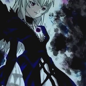 Rating: Safe Score: 0 Tags: 1girl dress image long_sleeves looking_at_viewer monochrome moon sky smile solo suigintou yakumo_yukari User: admin