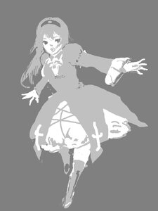 Rating: Safe Score: 0 Tags: 1girl dress full_body grey_background greyscale hairband image juliet_sleeves long_hair long_sleeves monochrome open_mouth puffy_sleeves simple_background solo suigintou User: admin