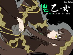 Rating: Safe Score: 0 Tags: 1girl bangs black_dress blunt_bangs brown_hair dress enju_maiden kokuyouseki long_hair long_sleeves sidelocks solo wide_sleeves yellow_eyes User: admin