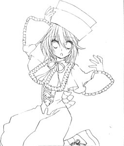 Rating: Safe Score: 0 Tags: 1girl ;o arms_up capelet eyebrows_visible_through_hair frills greyscale hat image long_skirt long_sleeves looking_at_viewer monochrome nagae_iku one_eye_closed open_mouth short_hair skirt solo souseiseki User: admin