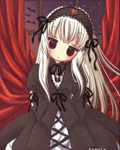 Rating: Safe Score: 0 Tags: 1girl black_dress black_ribbon curtains dress expressionless frills hairband image lolita_fashion lolita_hairband long_hair long_sleeves looking_at_viewer red_eyes ribbon rose silver_hair solo suigintou traditional_media wings User: admin