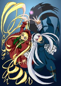 Rating: Safe Score: 0 Tags: 2girls blonde_hair blue_eyes dress drill_hair flower frills image long_hair long_sleeves looking_at_viewer multiple_girls pair red_dress shinku silver_hair smile suigintou twintails very_long_hair wings User: admin