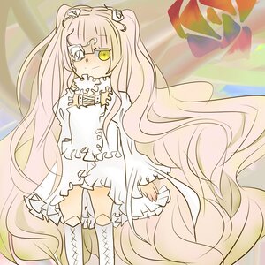 Rating: Safe Score: 0 Tags: 1girl absurdly_long_hair blonde_hair boots cross-laced_footwear dress eyepatch gradient_hair image kirakishou long_hair pink_hair smile solo very_long_hair yellow_eyes User: admin