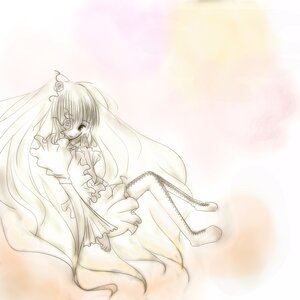 Rating: Safe Score: 0 Tags: 1girl auto_tagged boots dress hair_ornament image kirakishou long_hair monochrome solo thigh_boots thighhighs veil very_long_hair User: admin