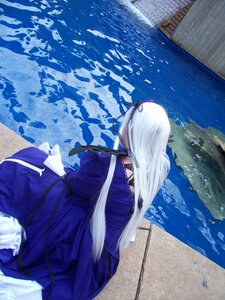 Rating: Safe Score: 0 Tags: 1girl blue_dress day dress facing_away hair_ornament hairband horizon long_hair ocean sky solo suigintou water waves white_hair User: admin