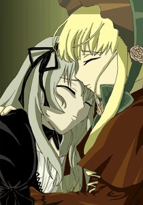 Rating: Safe Score: 0 Tags: 2girls blonde_hair bonnet closed_eyes dress flower hair_ribbon hairband hat image kiss long_hair long_sleeves multiple_girls pair profile ribbon rose shinku suigintou upper_body yuri User: admin