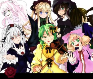 Rating: Safe Score: 0 Tags: 6+girls blonde_hair blue_eyes blush bow brown_hair dress drill_hair flower frills green_eyes green_hair hat hina_ichigo image kanaria long_hair long_sleeves multiple multiple_girls one_eye_closed open_mouth outstretched_arm pink_bow pink_hair rose shinku short_hair silver_hair smile souseiseki suigintou suiseiseki tagme twins twintails very_long_hair User: admin