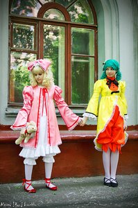 Rating: Safe Score: 0 Tags: 2girls blonde_hair bloomers bow dress hair_bow indoors long_hair multiple_cosplay multiple_girls short_hair stuffed_animal tagme teddy_bear underwear window User: admin
