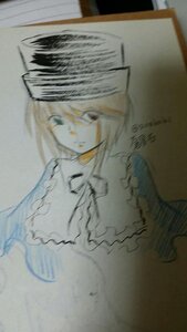 Rating: Safe Score: 0 Tags: 1girl auto_tagged frills image long_sleeves photo simple_background solo souseiseki traditional_media upper_body User: admin