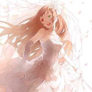 Rating: Safe Score: 0 Tags: 1girl bare_shoulders bridal_veil bride dress elbow_gloves flower gloves green_eyes hair_flower heterochromia image long_hair petals red_eyes rose smile solo strapless strapless_dress striped suiseiseki veil wedding_dress white_flower User: admin