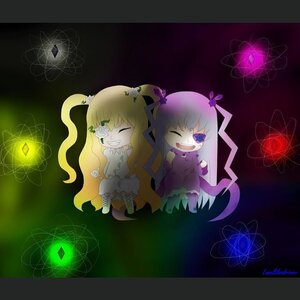 Rating: Safe Score: 0 Tags: 2girls barasuishou blonde_hair closed_eyes dress flower grin image kirakishou long_hair magic_circle multiple_girls pair purple_eyes ribbon smile twintails User: admin