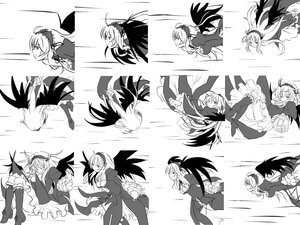Rating: Safe Score: 0 Tags: 2girls black_wings comic dress emphasis_lines feathered_wings greyscale image long_hair monochrome multiple_girls solo suigintou wings User: admin