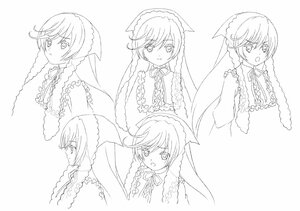 Rating: Safe Score: 0 Tags: 1girl :d blush braid character_sheet eyebrows_visible_through_hair image long_hair looking_at_viewer monochrome multiple_views open_mouth smile solo suiseiseki twin_braids User: admin