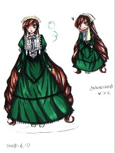 Rating: Safe Score: 0 Tags: 1girl brown_hair dress frills full_body green_dress green_eyes head_scarf heterochromia image long_hair long_sleeves looking_at_viewer multiple_views red_eyes solo standing suiseiseki very_long_hair User: admin