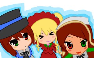Rating: Safe Score: 0 Tags: 3girls :d >_< ^_^ blonde_hair blush_stickers bonnet brown_hair chibi closed_eyes dress green_dress green_eyes hat head_scarf heterochromia image long_sleeves multiple multiple_girls open_mouth red_eyes shinku siblings sisters smile souseiseki suiseiseki tagme top_hat triangle_mouth User: admin