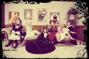 Rating: Safe Score: 0 Tags: black_hair dress flower hat long_hair multiple_boys multiple_cosplay multiple_girls necktie tagme User: admin