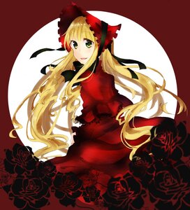 Rating: Safe Score: 0 Tags: 1girl black_rose blonde_hair bonnet dress flower green_eyes image long_hair long_sleeves looking_at_viewer pink_flower pink_rose red_dress red_flower red_rose rose shinku smile solo thorns very_long_hair white_rose yellow_rose User: admin
