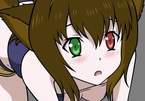 Rating: Safe Score: 0 Tags: 1girl animal_ears bangs blush brown_hair cat_ears close-up eyebrows_visible_through_hair fang green_eyes hair_between_eyes image long_hair looking_at_viewer open_mouth solo souseiseki tail User: admin