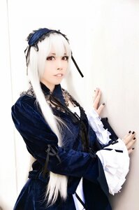 Rating: Safe Score: 0 Tags: 1girl black_nails dress hairband lace lips long_hair long_sleeves looking_at_viewer nail_polish red_eyes solo suigintou white_hair User: admin