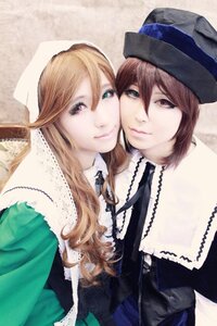 Rating: Safe Score: 0 Tags: 2girls blonde_hair blue_eyes brown_hair dress green_eyes hat heterochromia lips long_hair looking_at_viewer multiple_cosplay multiple_girls necklace red_eyes short_hair siblings sisters smile souseiseki suiseiseki tagme twins User: admin