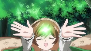 Rating: Safe Score: 0 Tags: 1girl brown_hair closed_eyes day hairband image long_sleeves nature open_mouth outdoors short_hair smile solo suiseiseki tree User: admin