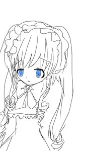 Rating: Safe Score: 0 Tags: 1girl bangs blue_eyes blush bow eyebrows_visible_through_hair hair_between_eyes image long_hair monochrome shinku solo striped striped_background striped_bow vertical-striped_dress vertical_stripes very_long_hair white_background User: admin