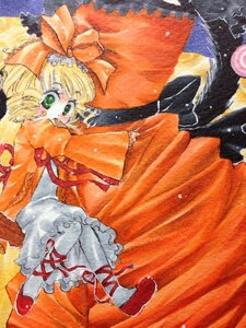 Rating: Safe Score: 0 Tags: 1girl blonde_hair blush bow candy dress drill_hair frills green_eyes hina_ichigo hinaichigo image long_sleeves lying marker_(medium) open_mouth ribbon shoes solo traditional_media watercolor_(medium) User: admin