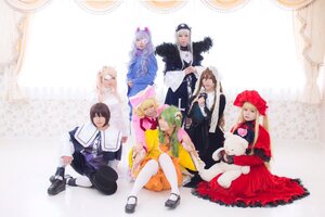 Rating: Safe Score: 0 Tags: 91076 blonde_hair brown_hair dress green_hair hair_ornament long_hair multiple_boys multiple_cosplay multiple_girls silver_hair tagme User: admin