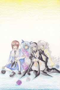 Rating: Safe Score: 0 Tags: 4girls brown_hair dress eyepatch flower frills green_eyes heterochromia image long_hair multiple multiple_girls pink_hair red_eyes rose short_hair sitting smile souseiseki suigintou tagme thighhighs wings yellow_eyes User: admin