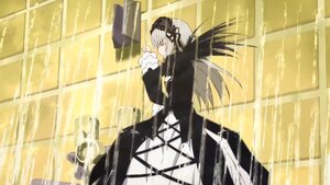 Rating: Safe Score: 0 Tags: 1girl black_dress black_ribbon dress frills hairband image long_hair long_sleeves profile ribbon silver_hair solo standing suigintou very_long_hair User: admin