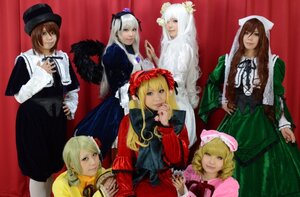Rating: Safe Score: 0 Tags: 6+girls 91076 blonde_hair blue_eyes bow brown_hair dress frills hat head_scarf hina_ichigo long_hair long_sleeves multiple_cosplay multiple_girls pink_bow shinku short_hair siblings sisters souseiseki suigintou suiseiseki tagme User: admin